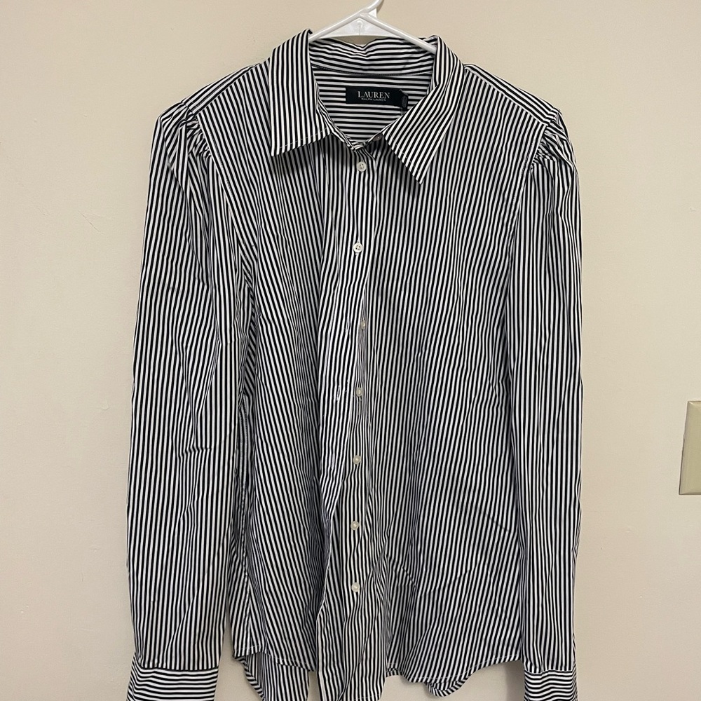 Ralph Lauren Black and White Casual Button Down Shirt